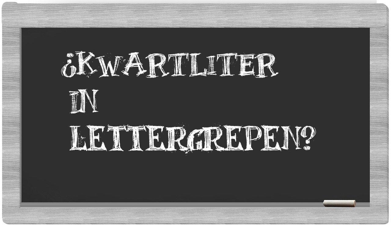 kwartliter in syllables