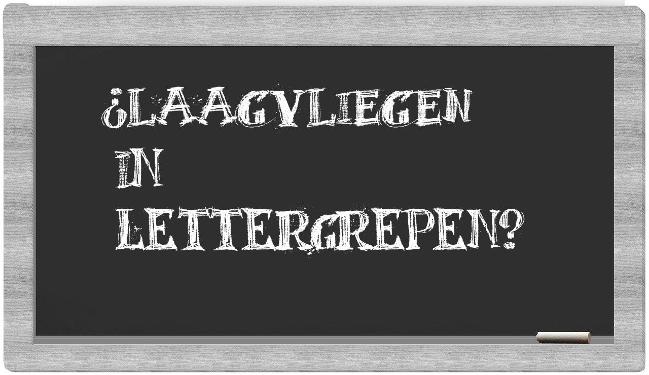 ¿laagvliegen en sílabas?