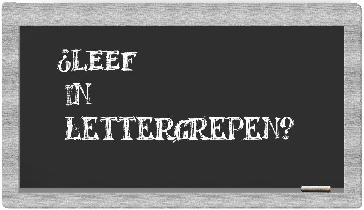 ¿leef en sílabas?