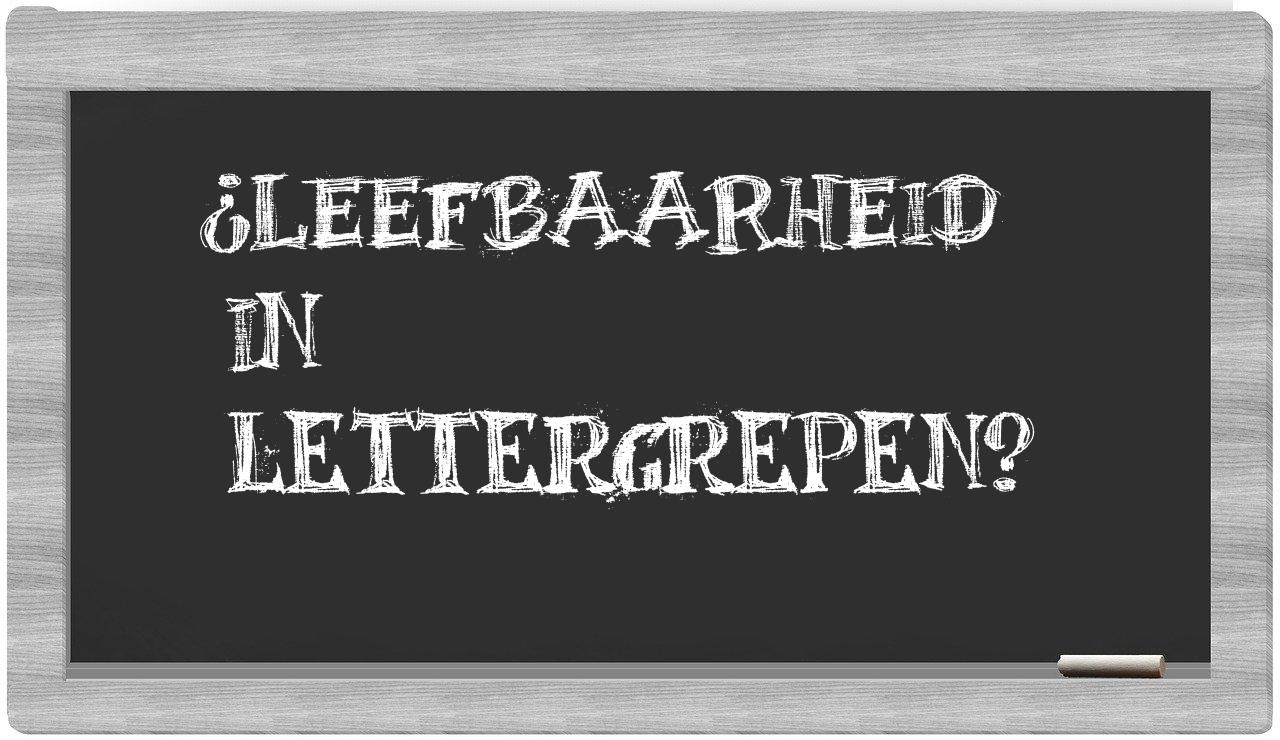 ¿leefbaarheid en sílabas?