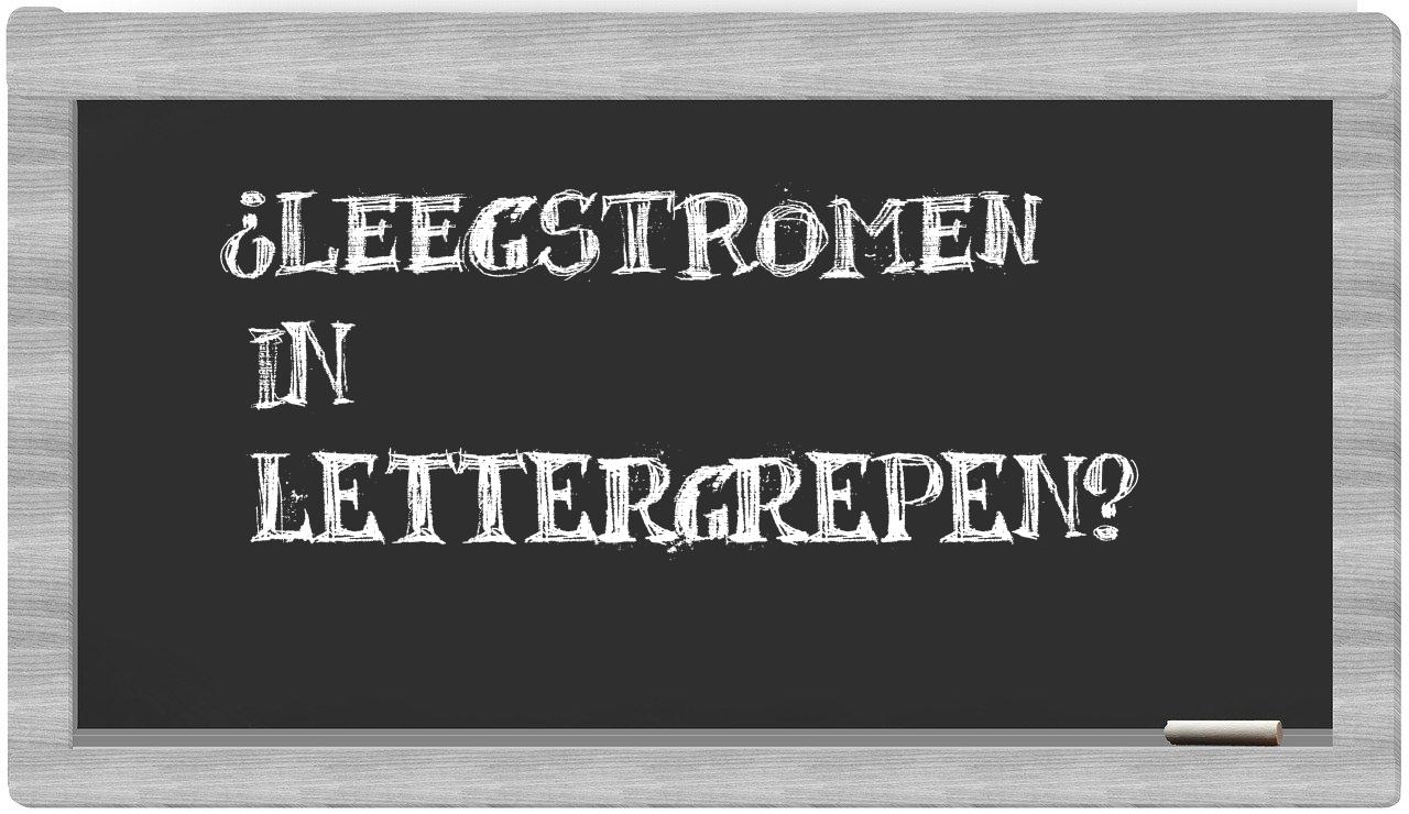 ¿leegstromen en sílabas?