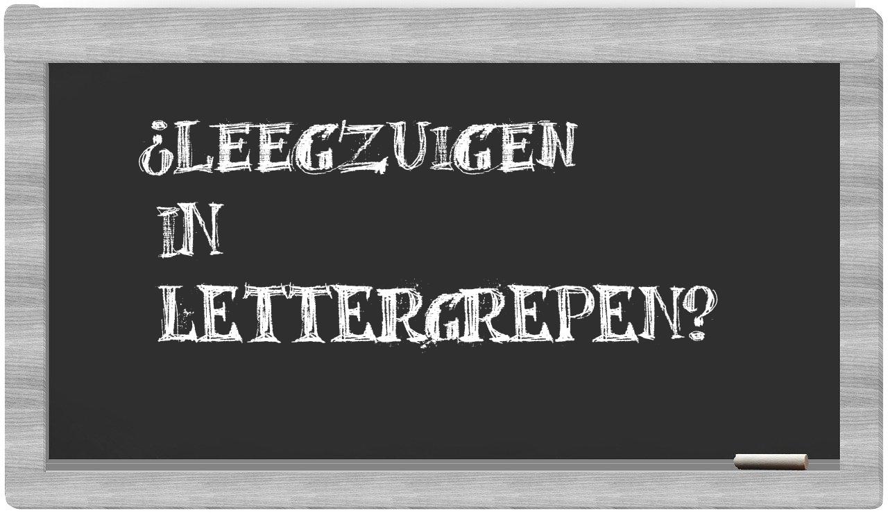 ¿leegzuigen en sílabas?