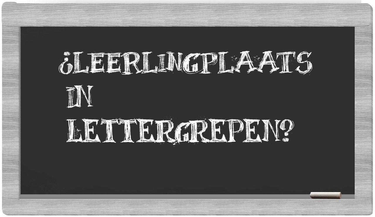 ¿leerlingplaats en sílabas?