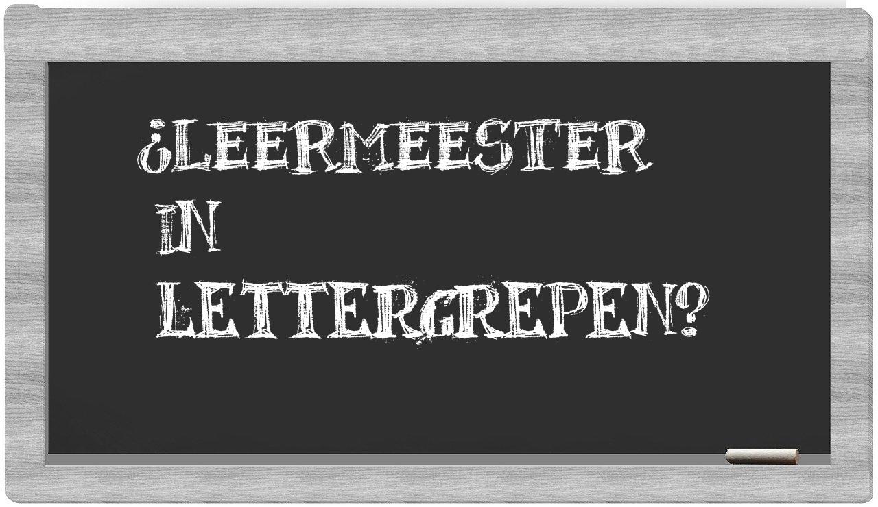 ¿leermeester en sílabas?