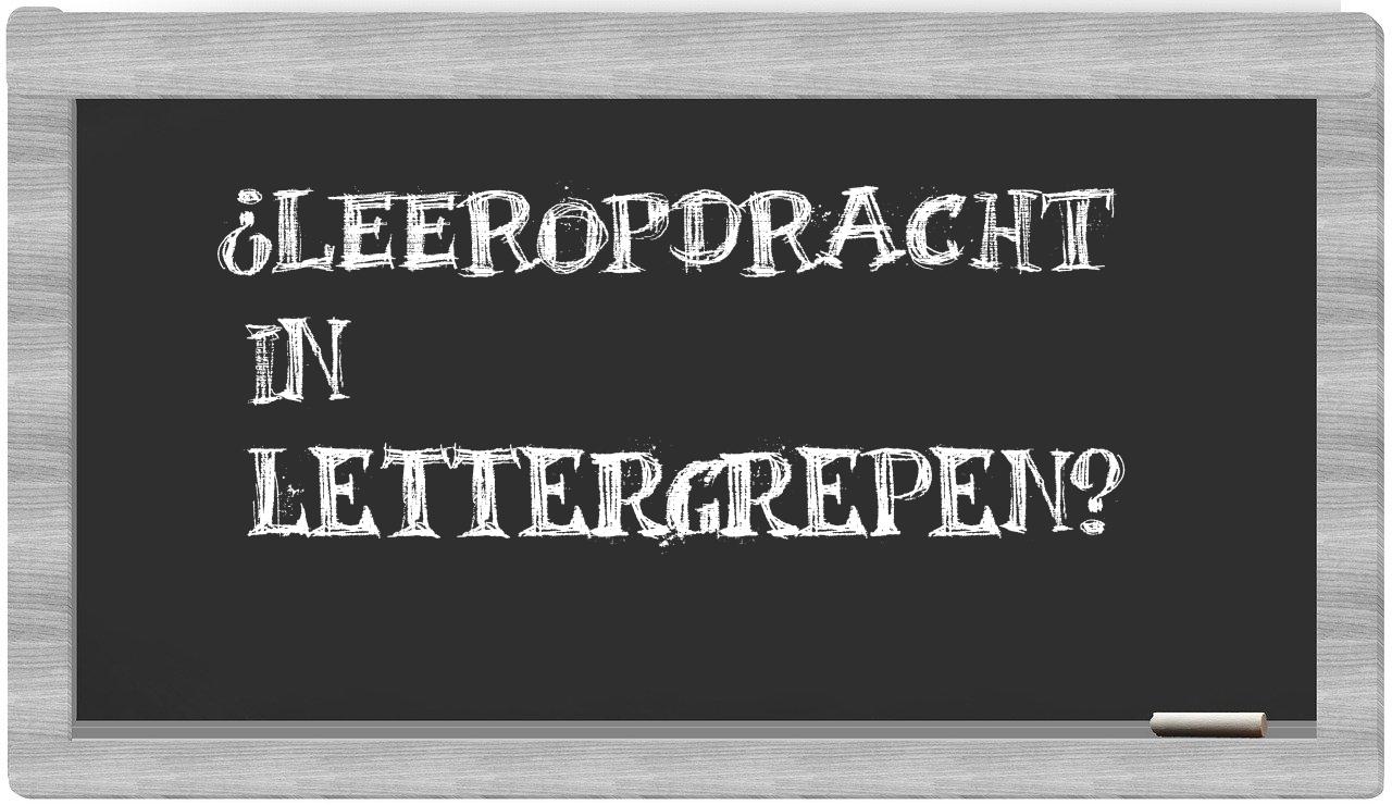 ¿leeropdracht en sílabas?
