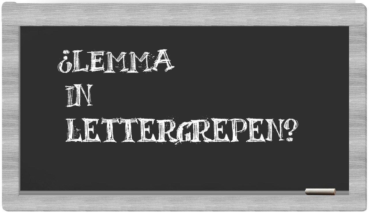 ¿lemma en sílabas?