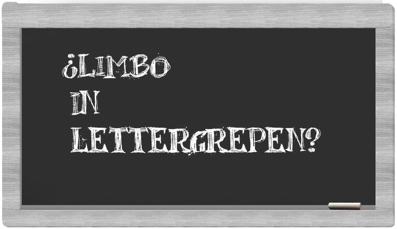 ¿limbo en sílabas?