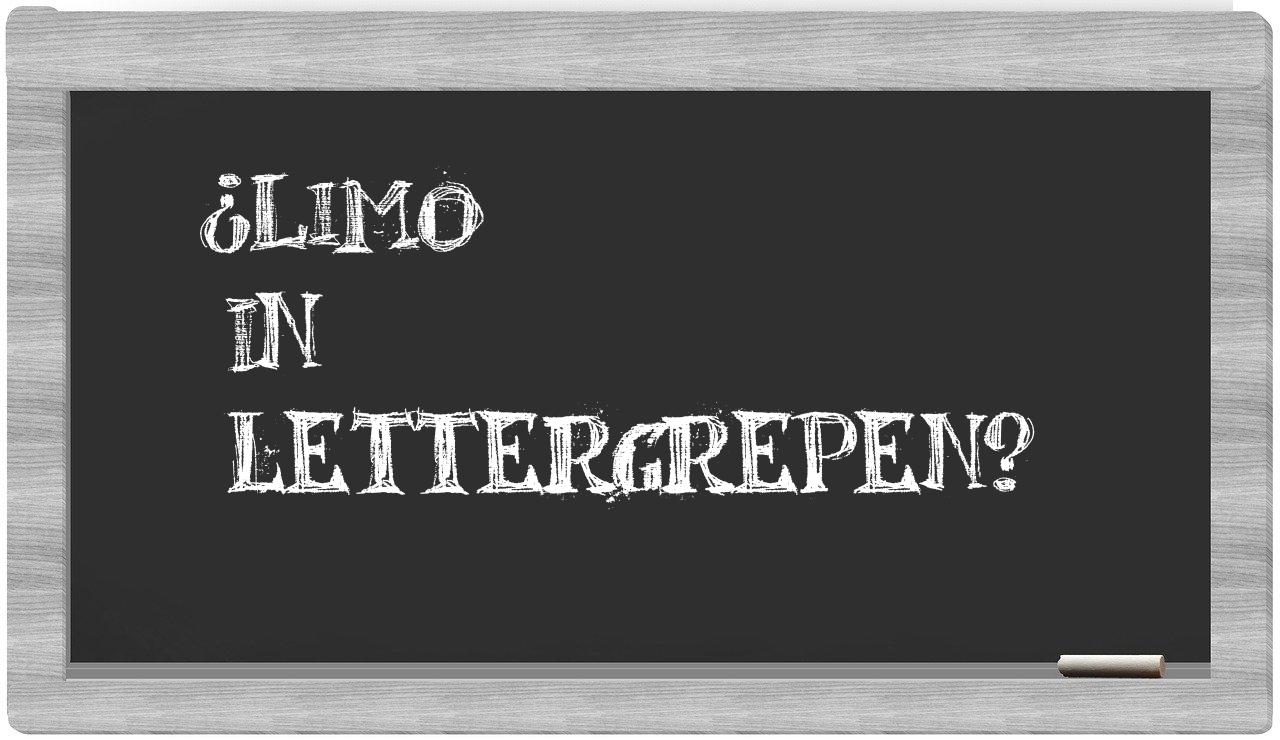 ¿limo en sílabas?