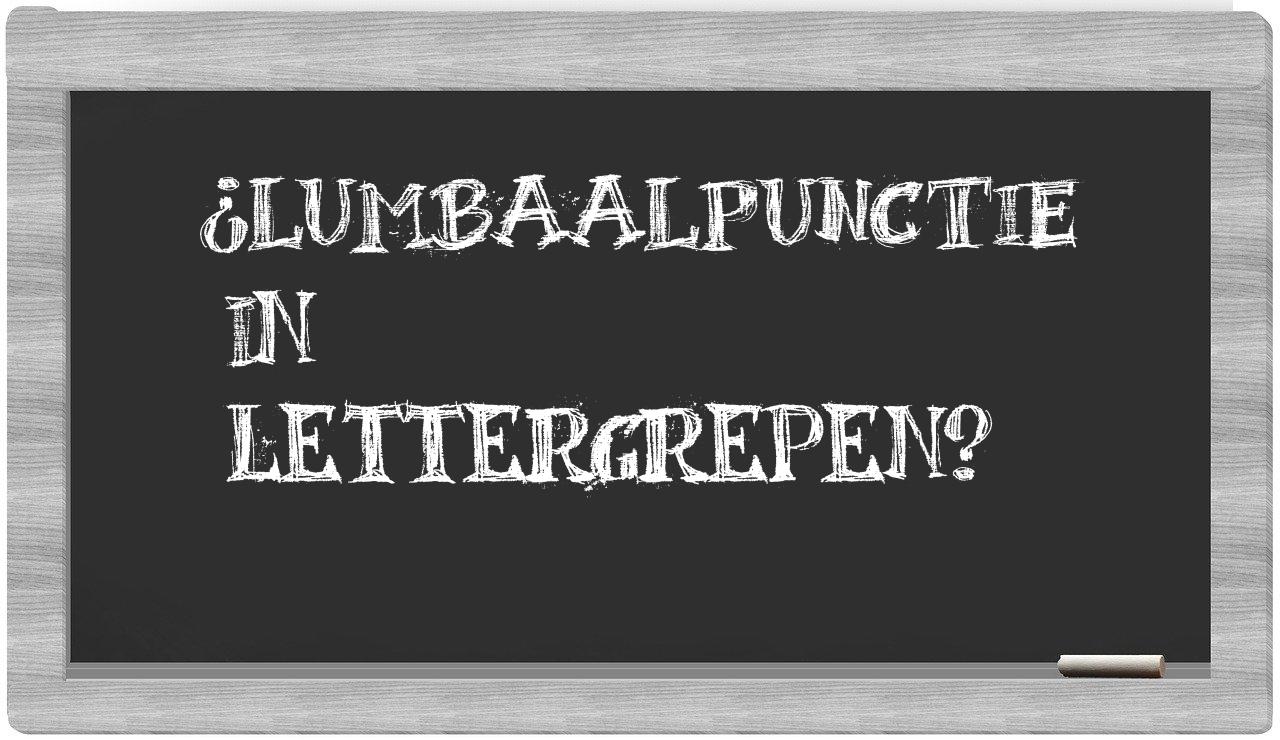 lumbaalpunctie in syllables