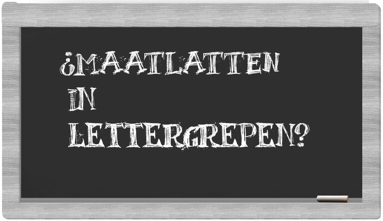 maatlatten in syllables