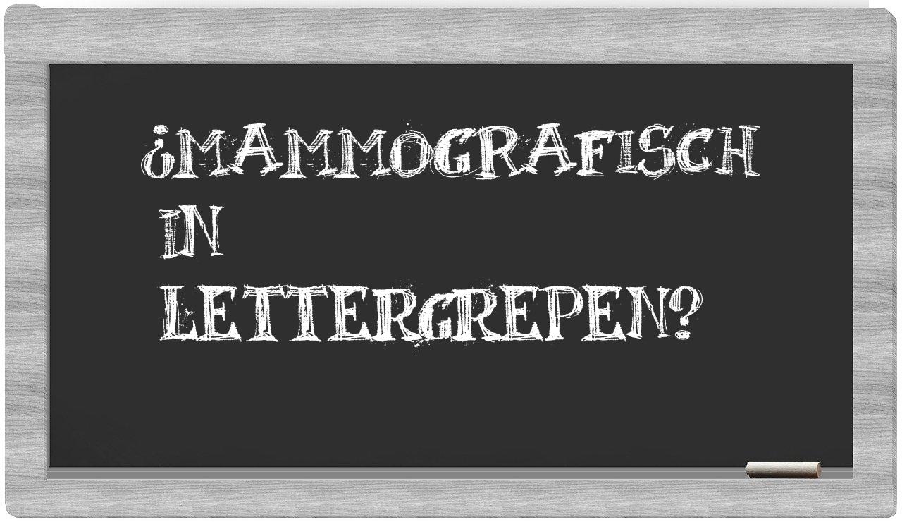 mammografisch in syllables