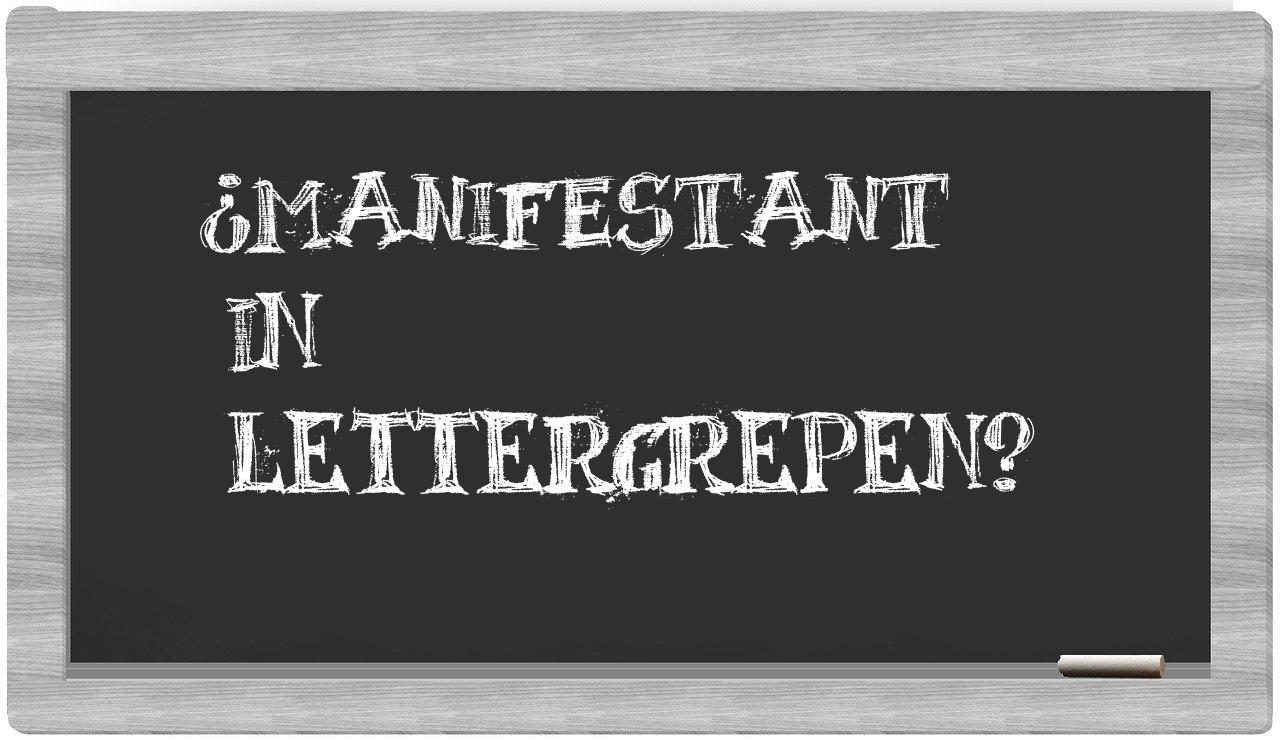 manifestant in syllables