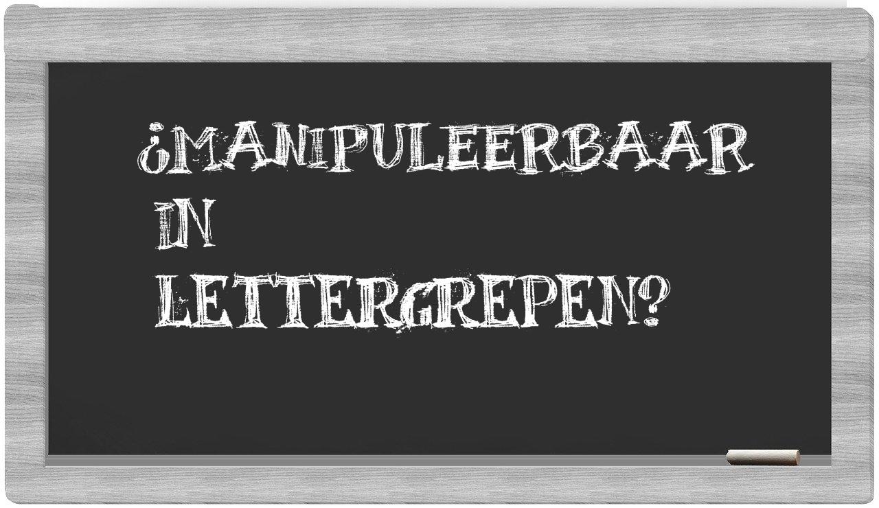manipuleerbaar in syllables