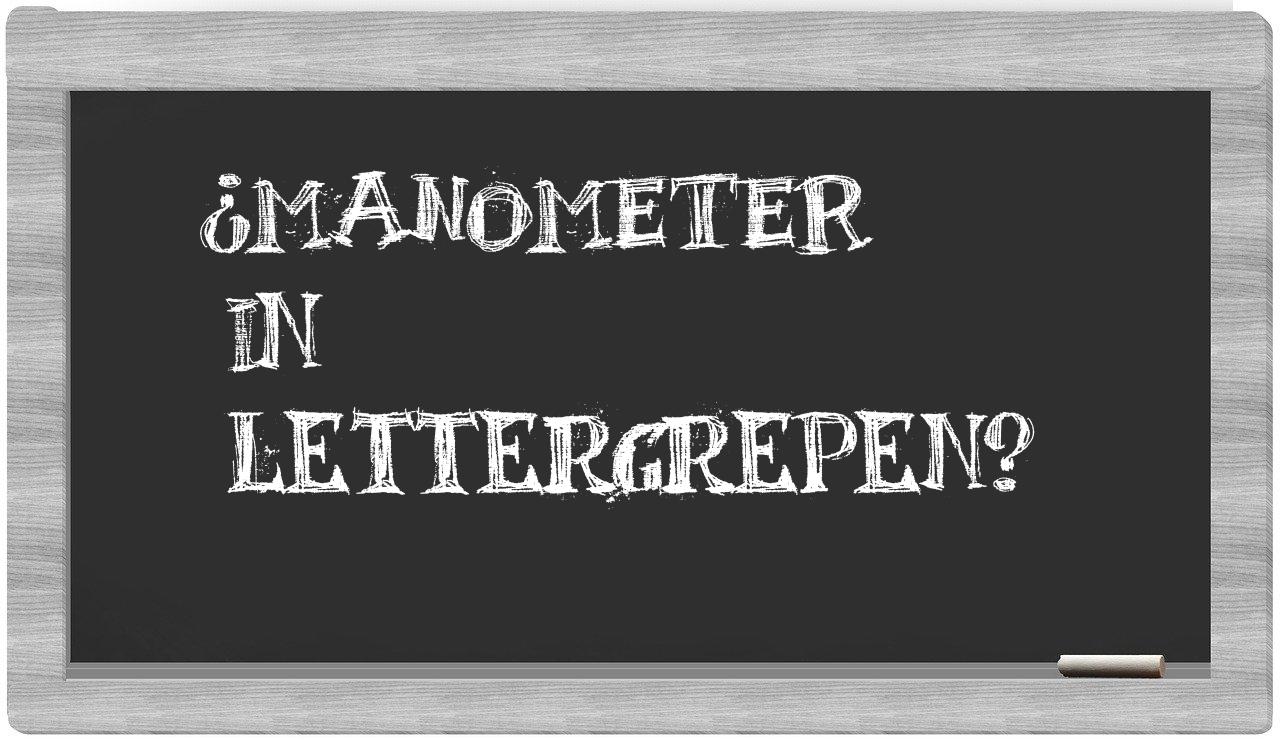 manometer in syllables
