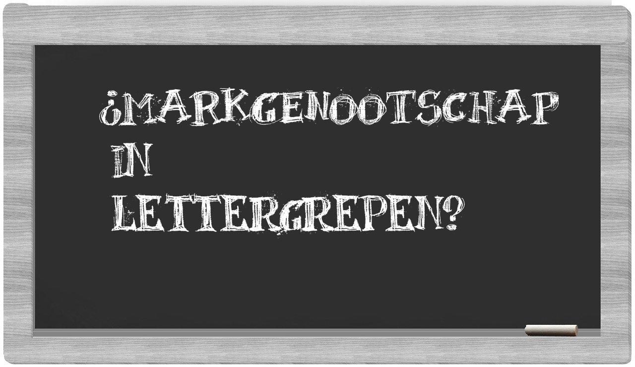markgenootschap in syllables