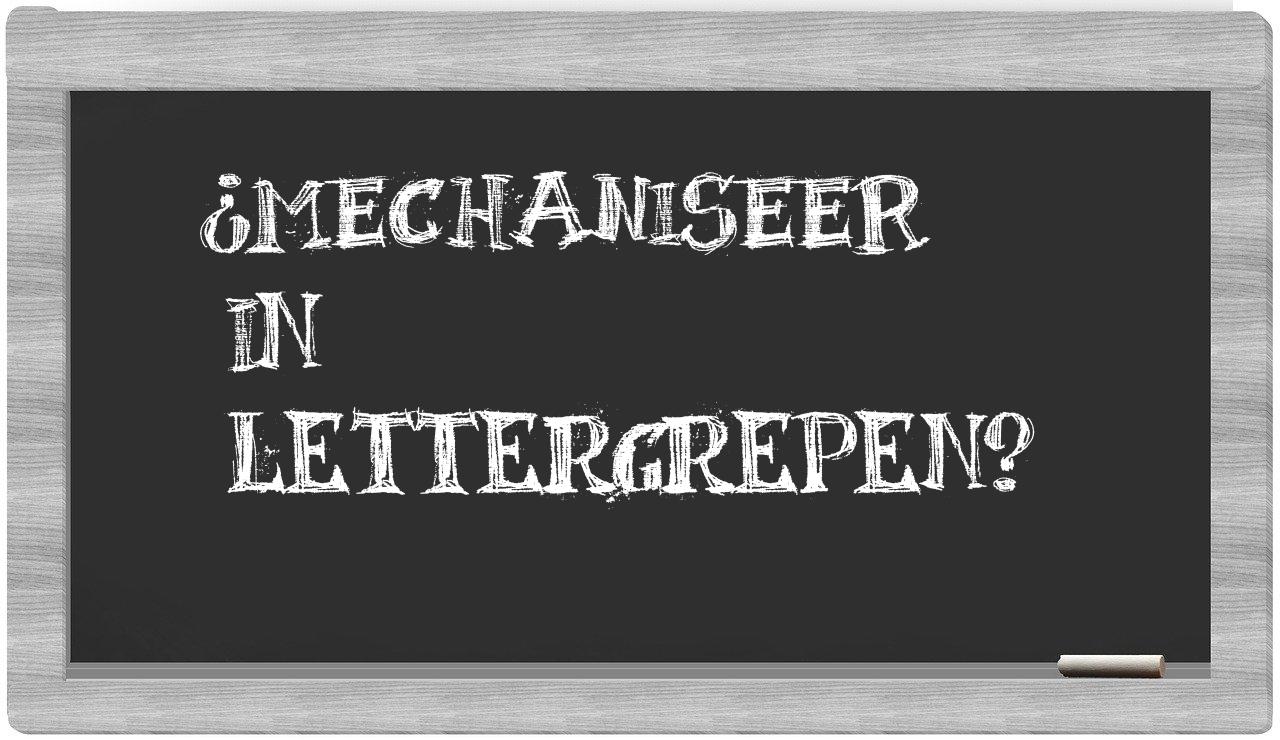 mechaniseer in syllables