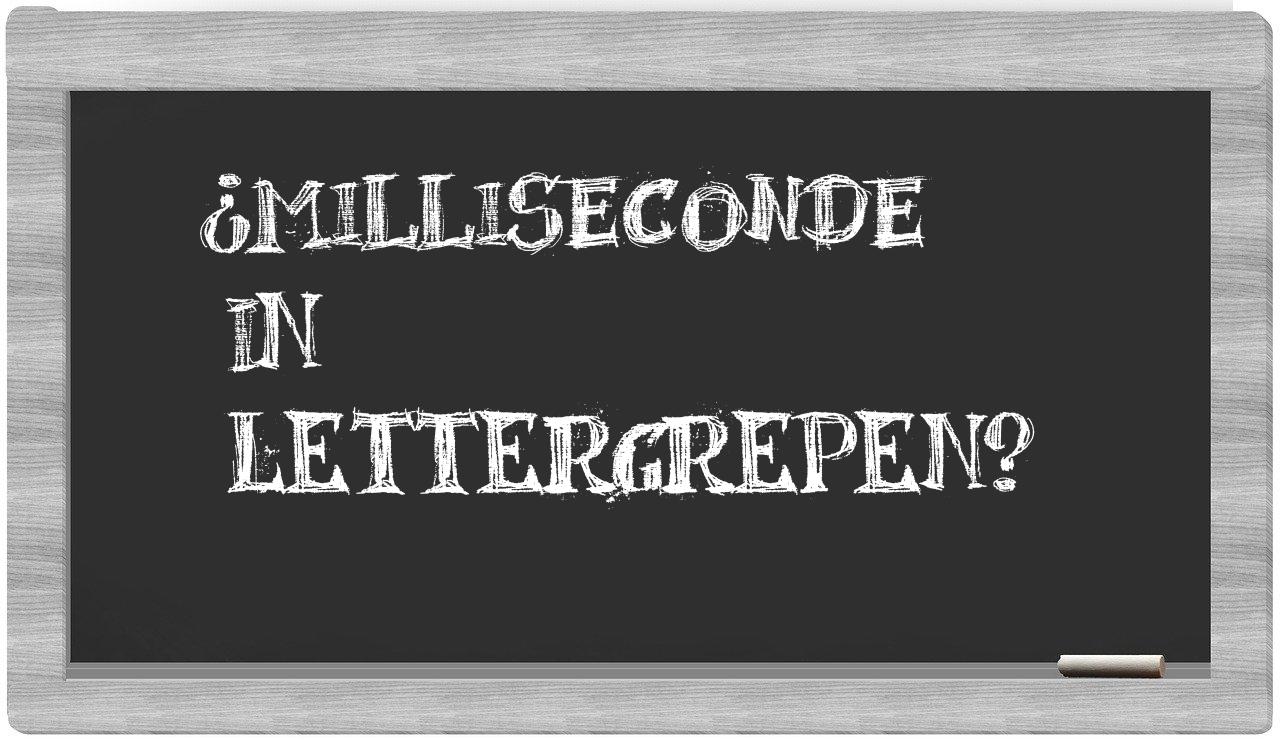 milliseconde in syllables