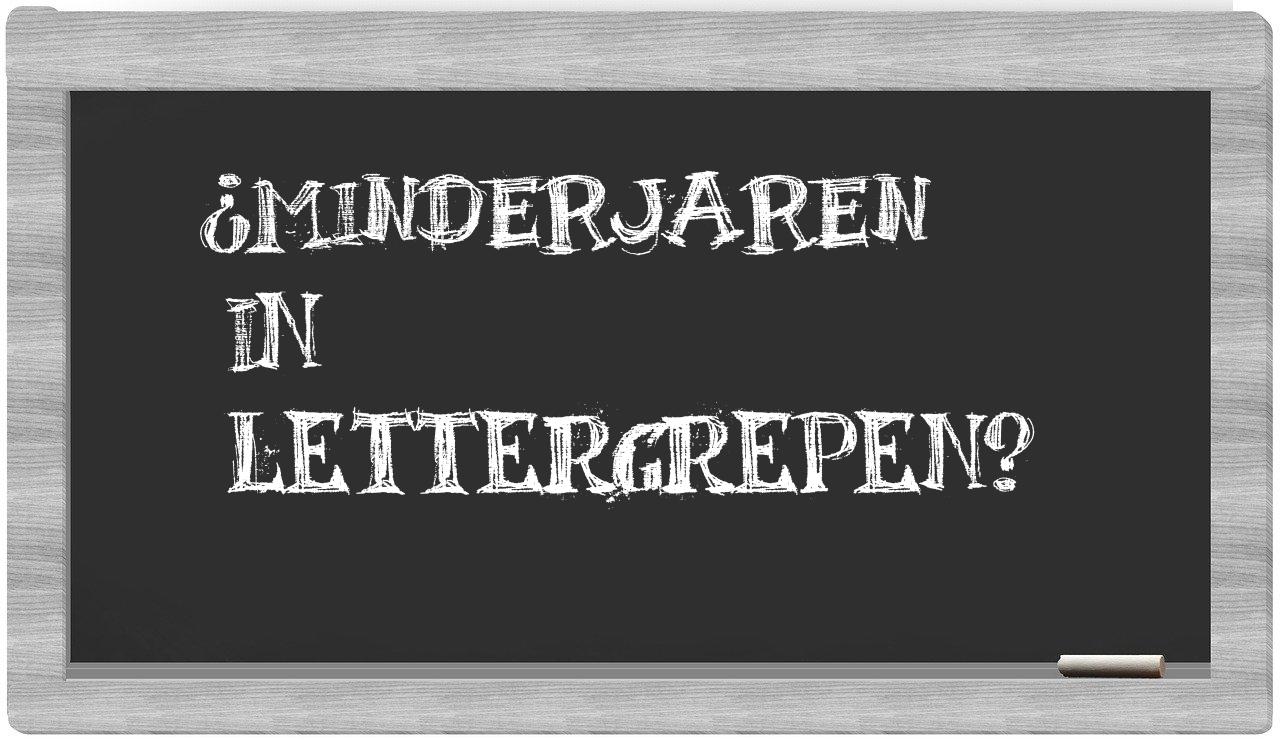 minderjaren in syllables