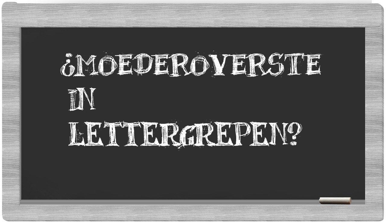 moederoverste in syllables