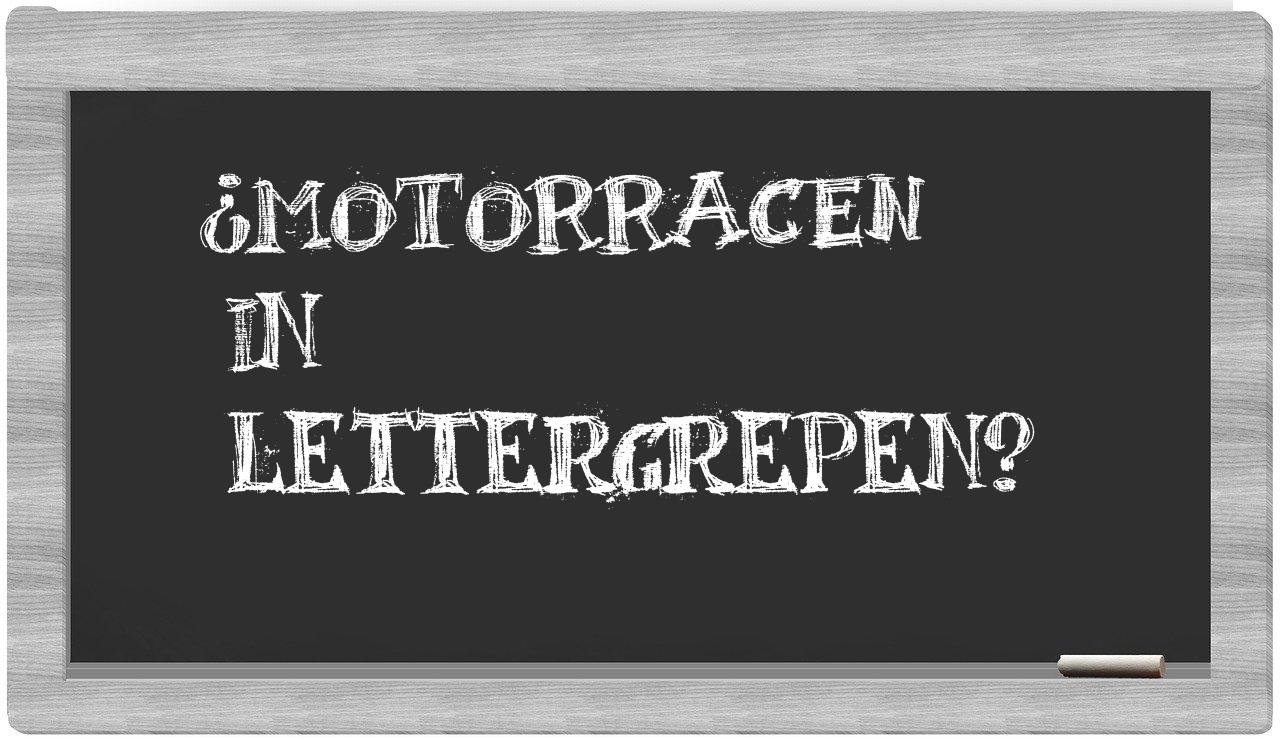 motorracen in syllables