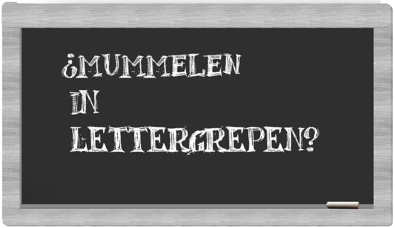 mummelen in syllables
