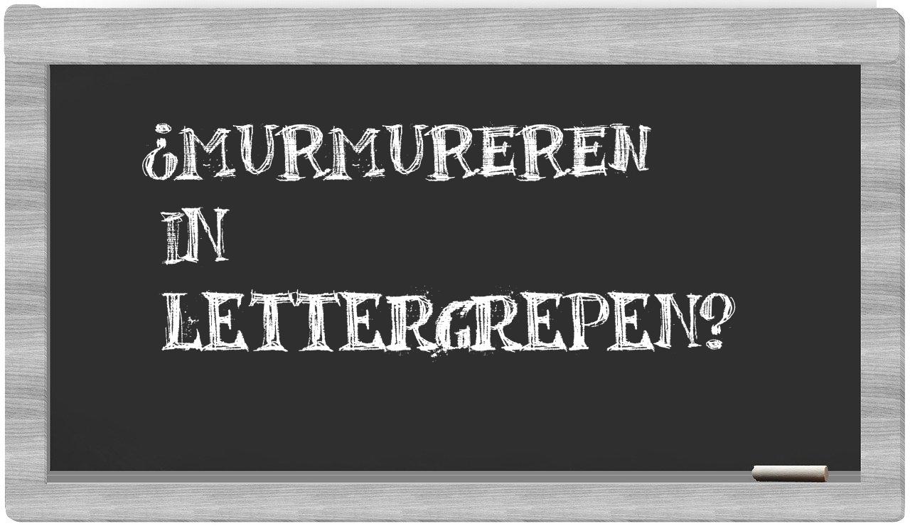 murmureren in syllables