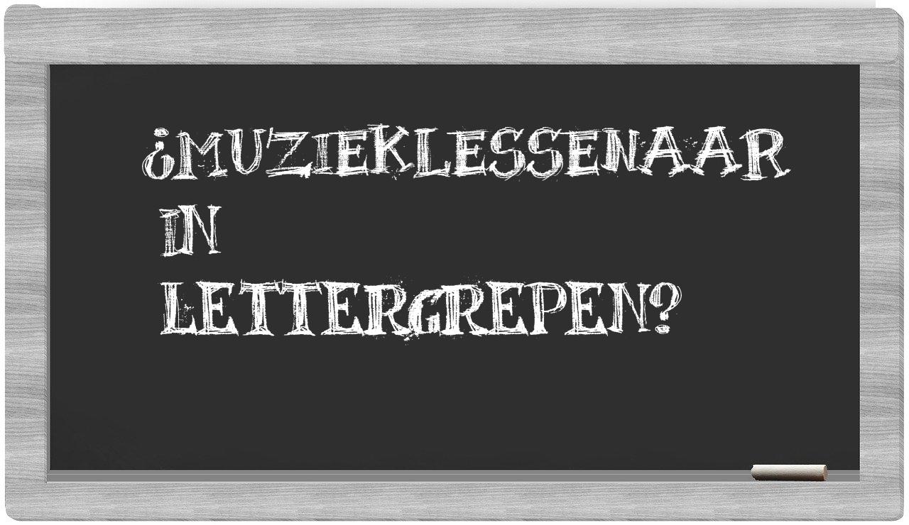 muzieklessenaar in syllables