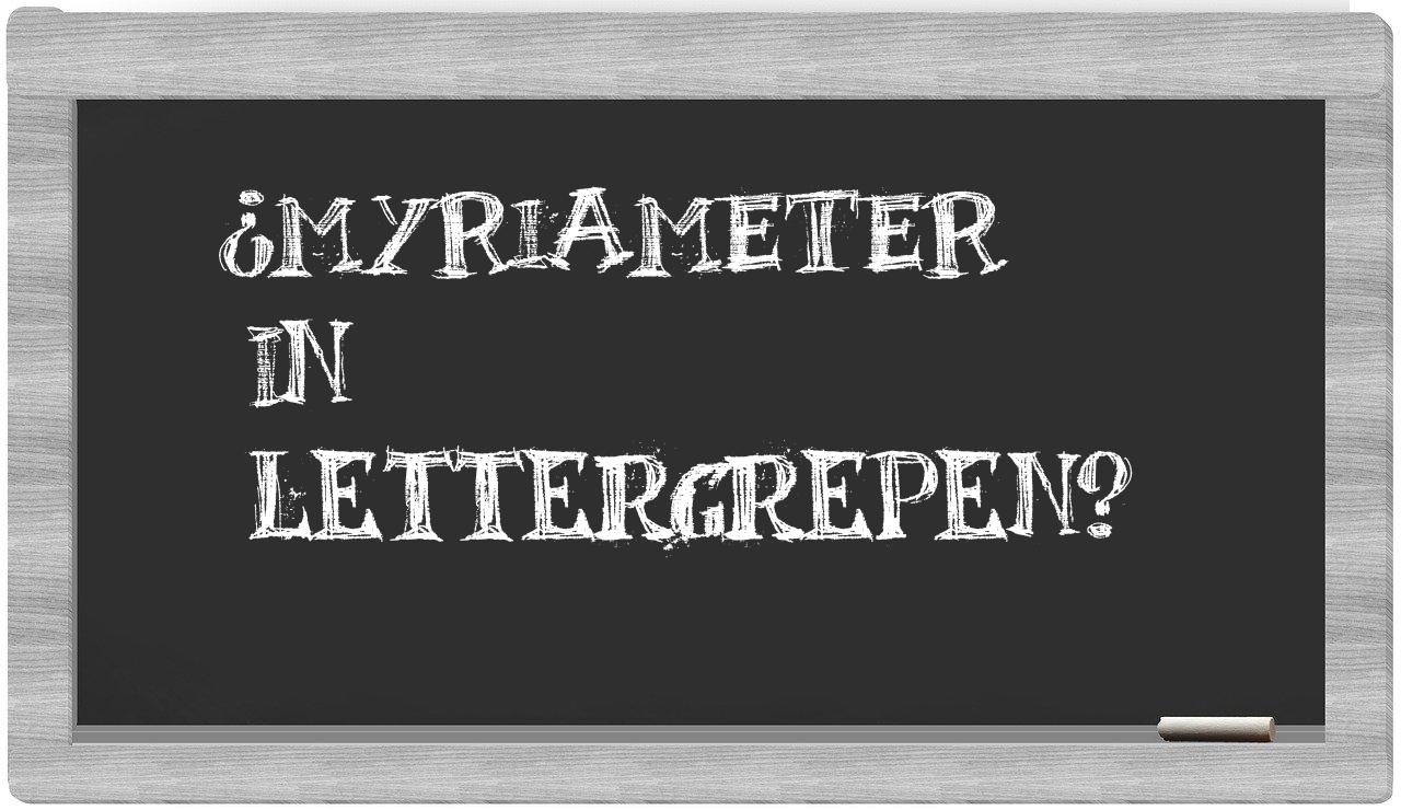 myriameter in syllables
