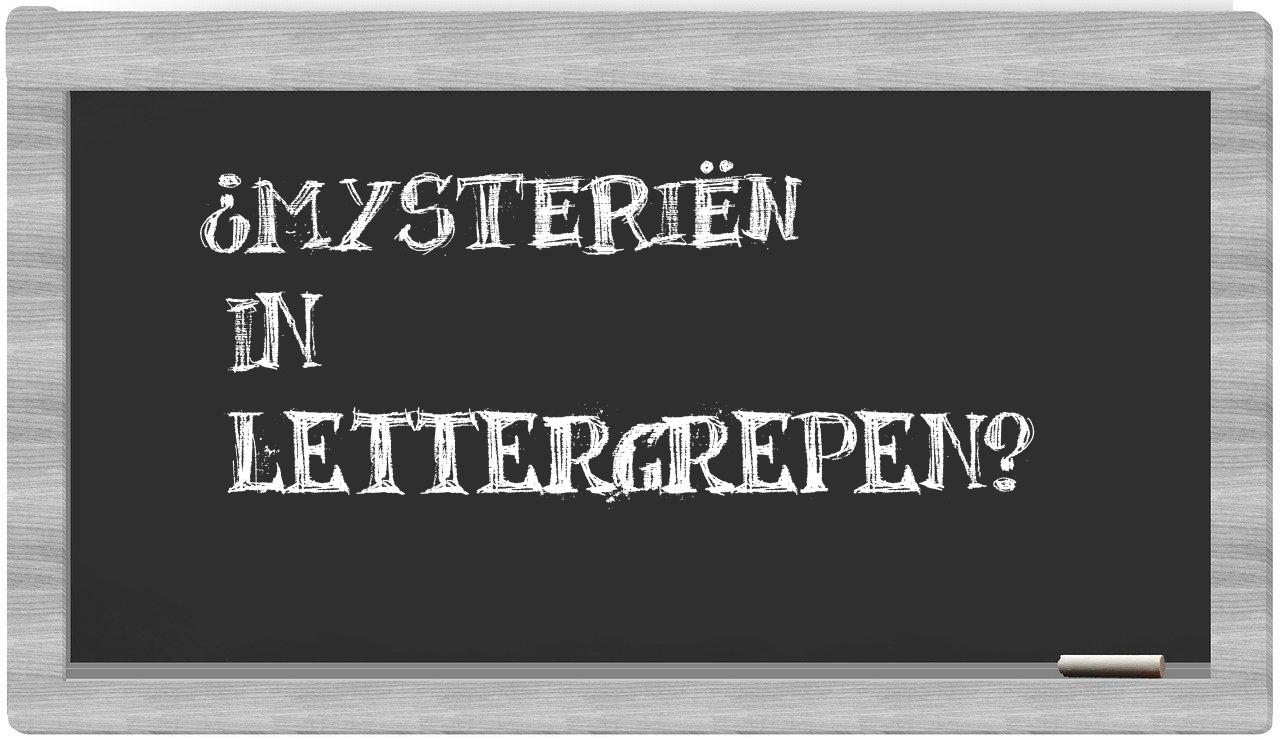 mysteriën in syllables