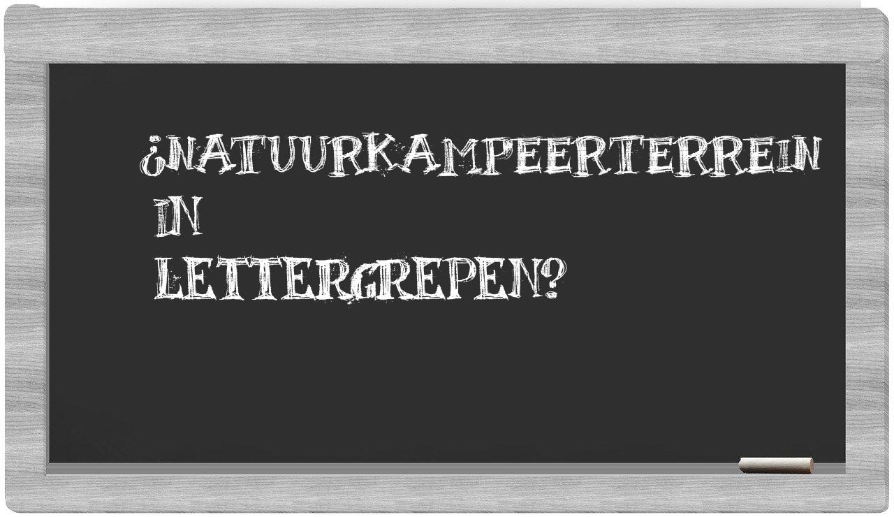 natuurkampeerterrein in syllables