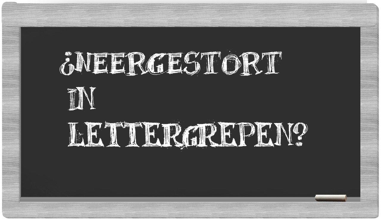 neergestort in syllables