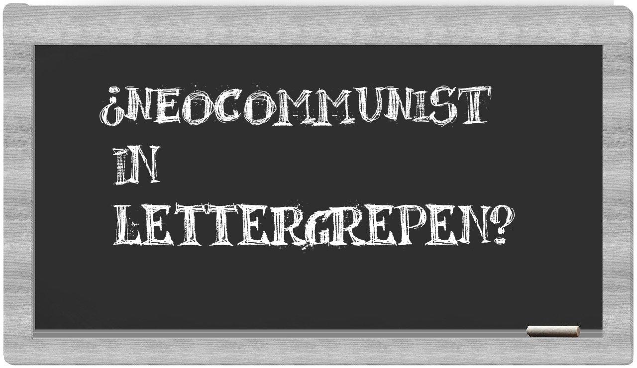 neocommunist in syllables