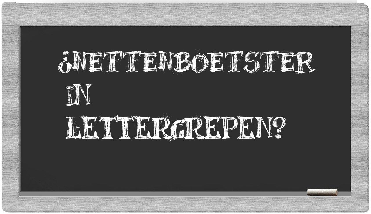 nettenboetster in syllables