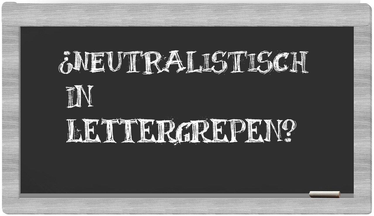 neutralistisch in syllables