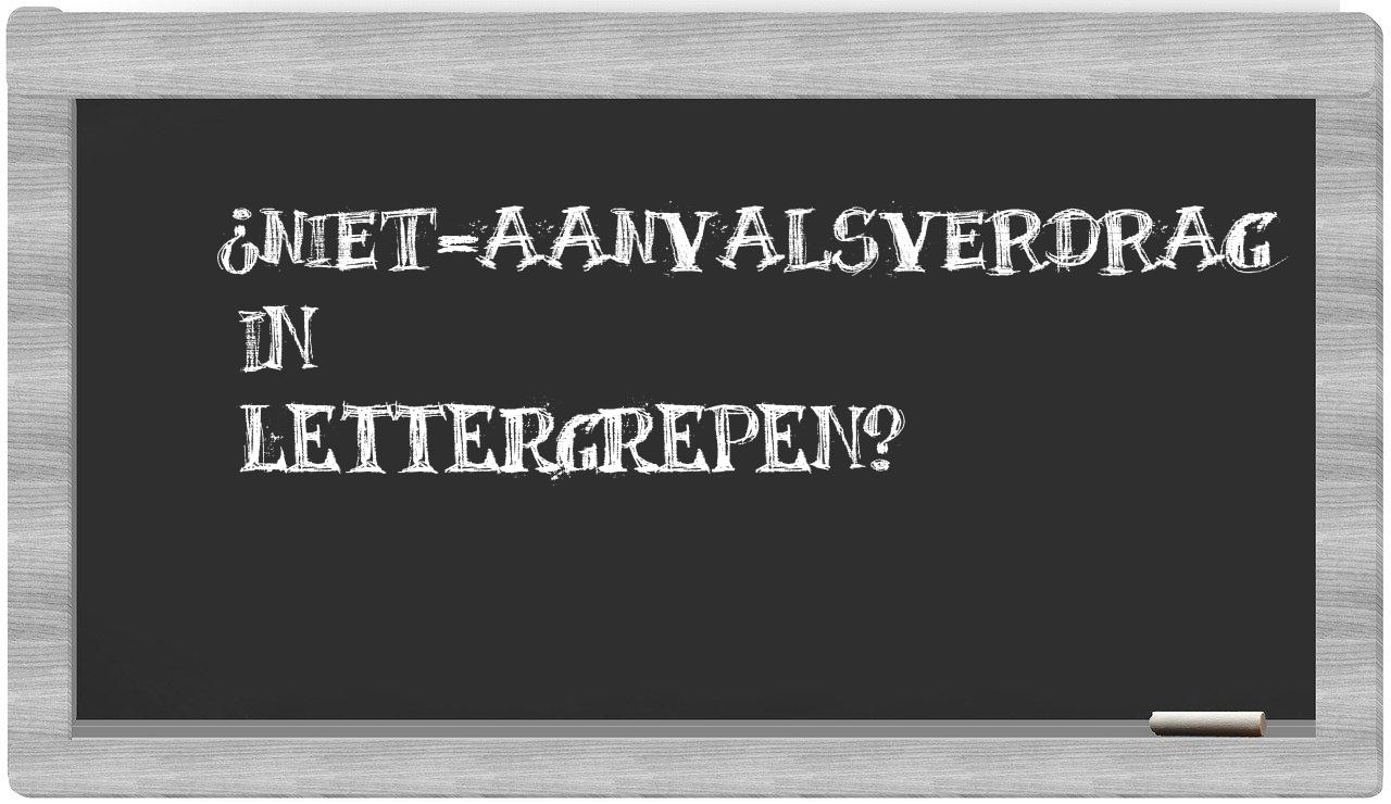 niet-aanvalsverdrag in syllables