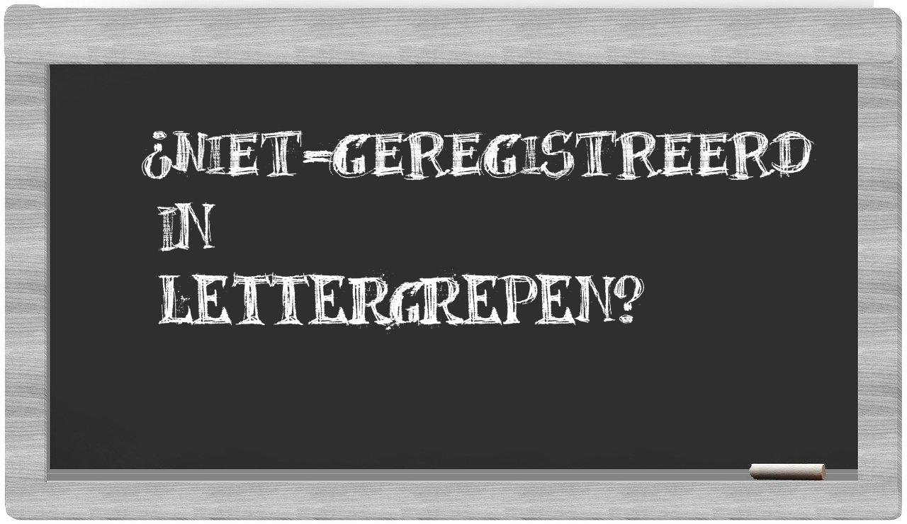 niet-geregistreerd in syllables