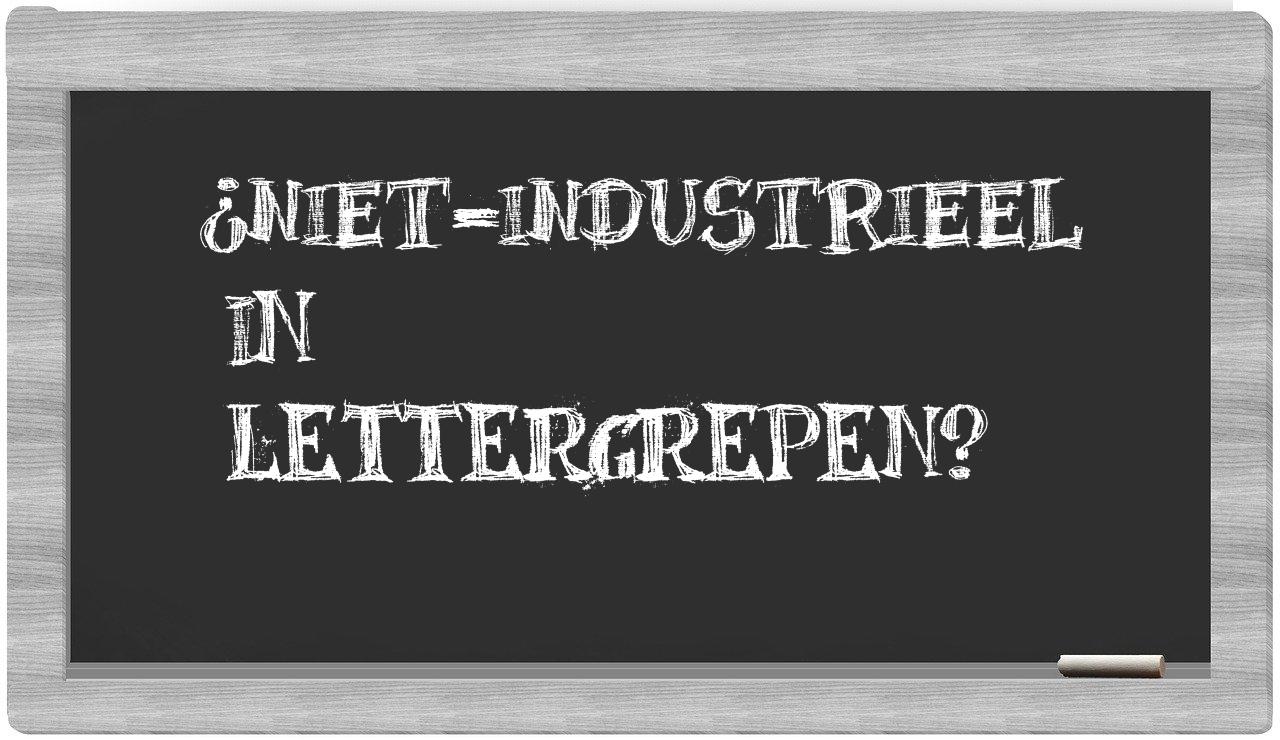 niet-industrieel in syllables