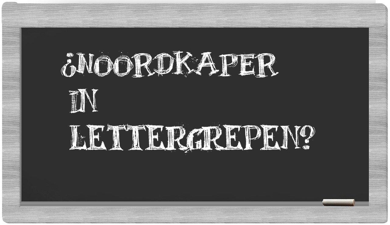 noordkaper in syllables