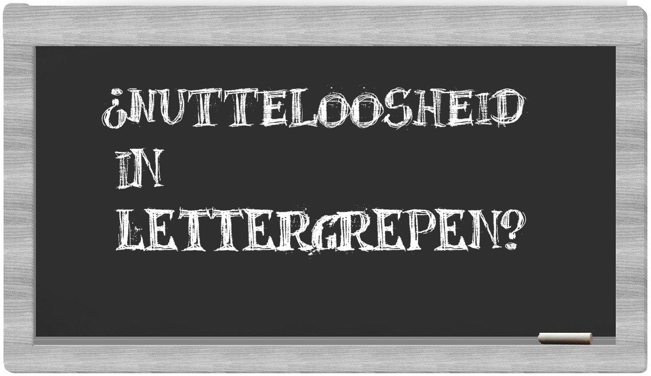 nutteloosheid in syllables