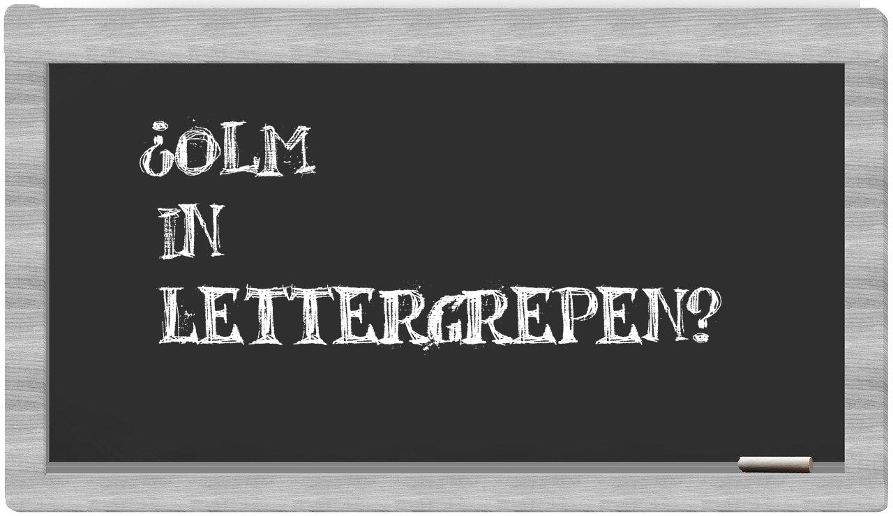 ¿olm en sílabas?