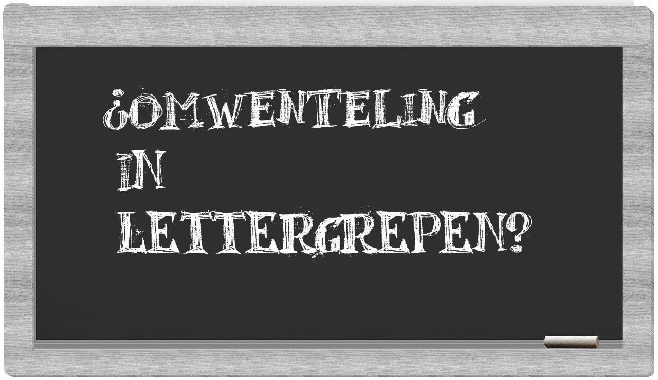 ¿omwenteling en sílabas?