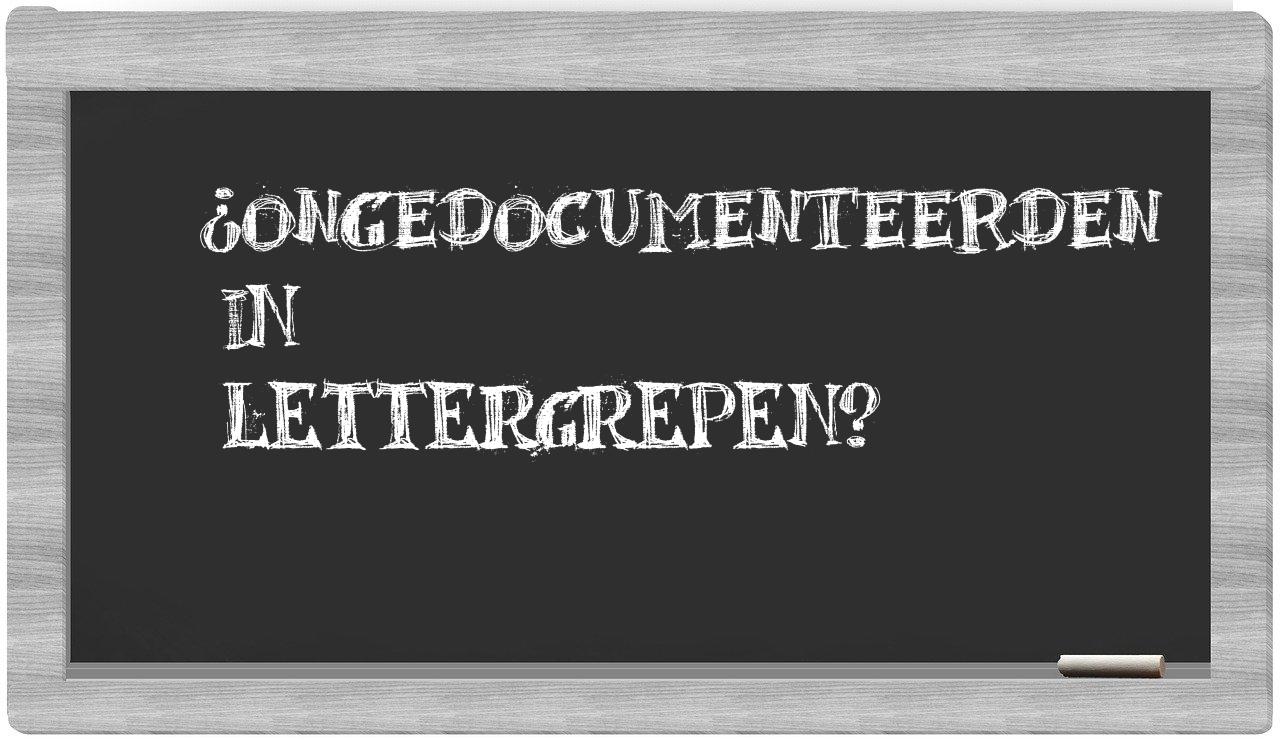 ¿ongedocumenteerden en sílabas?