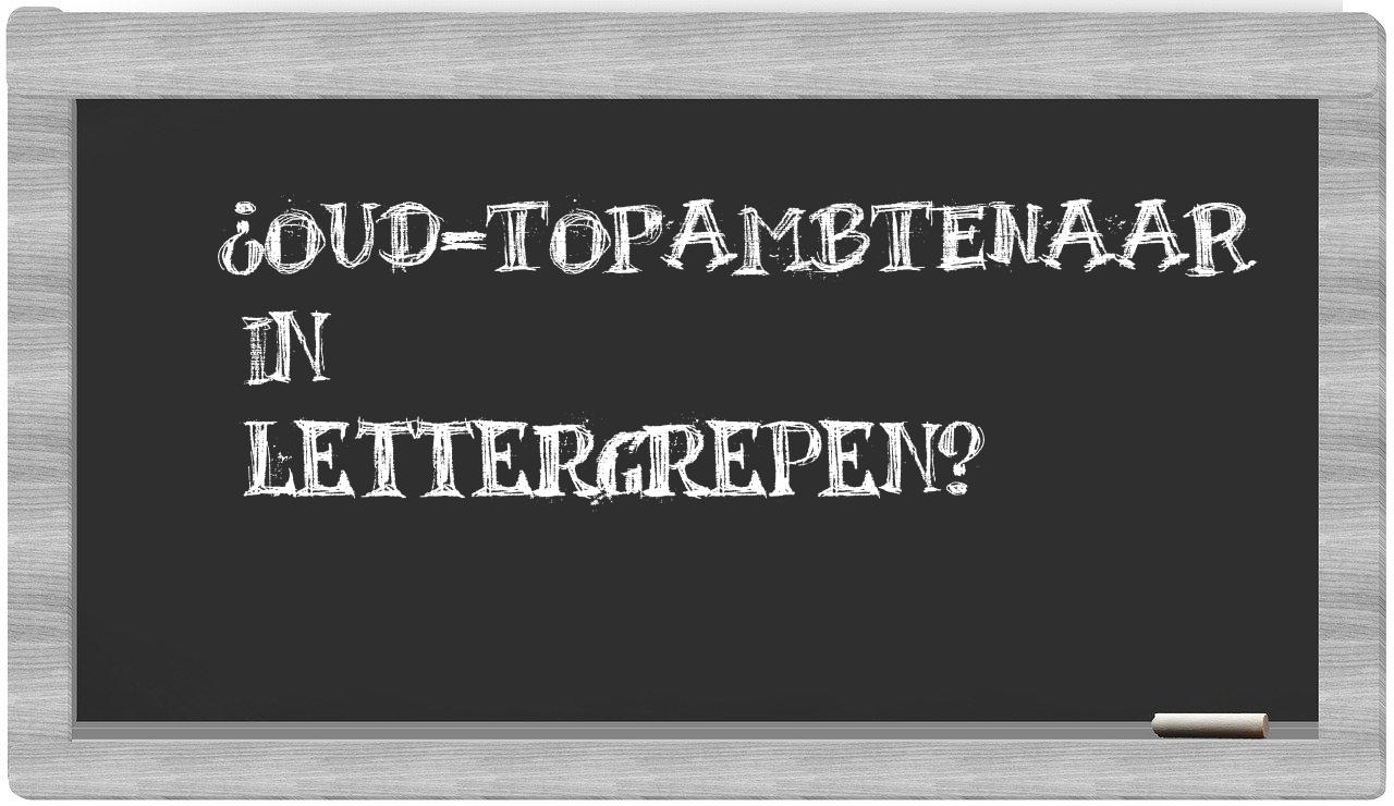 oud-topambtenaar in syllables