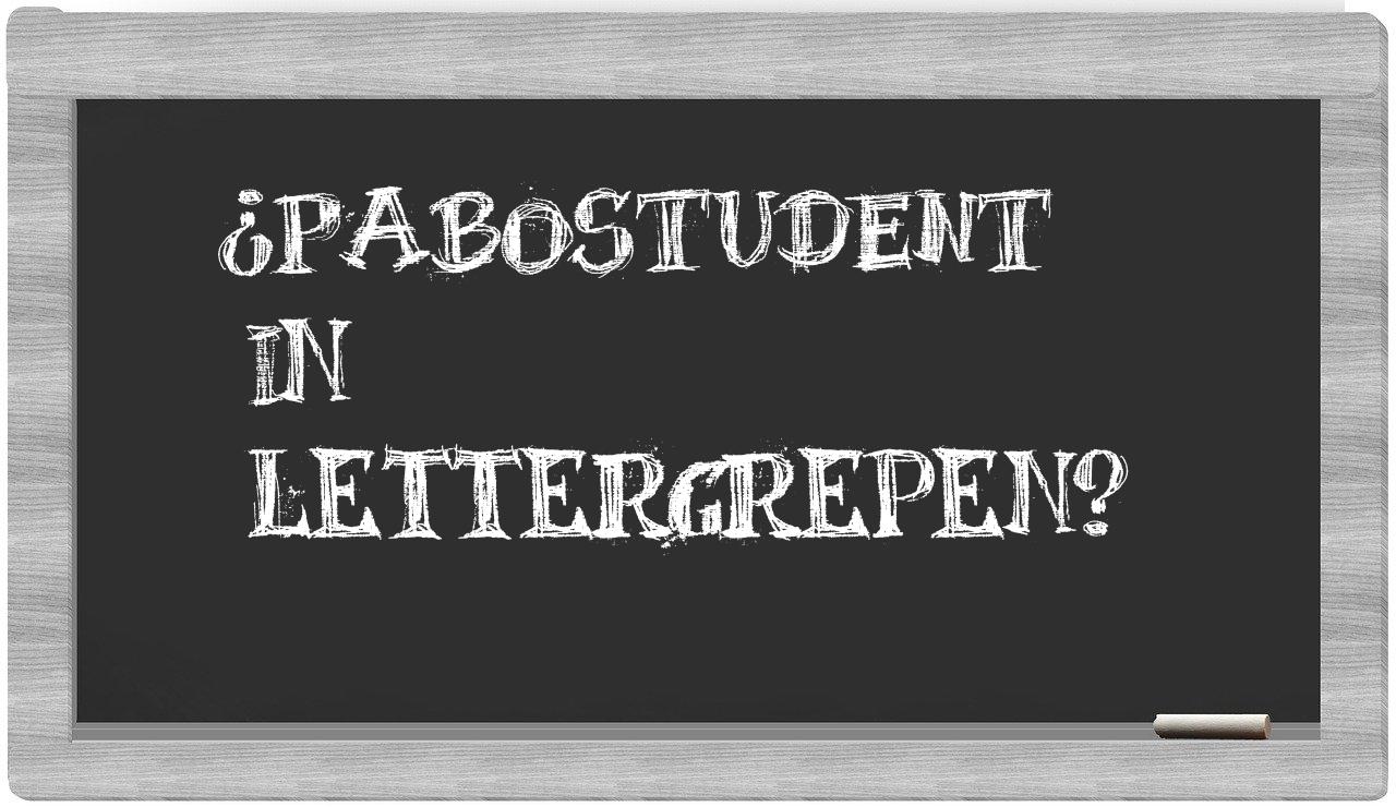¿pabostudent en sílabas?