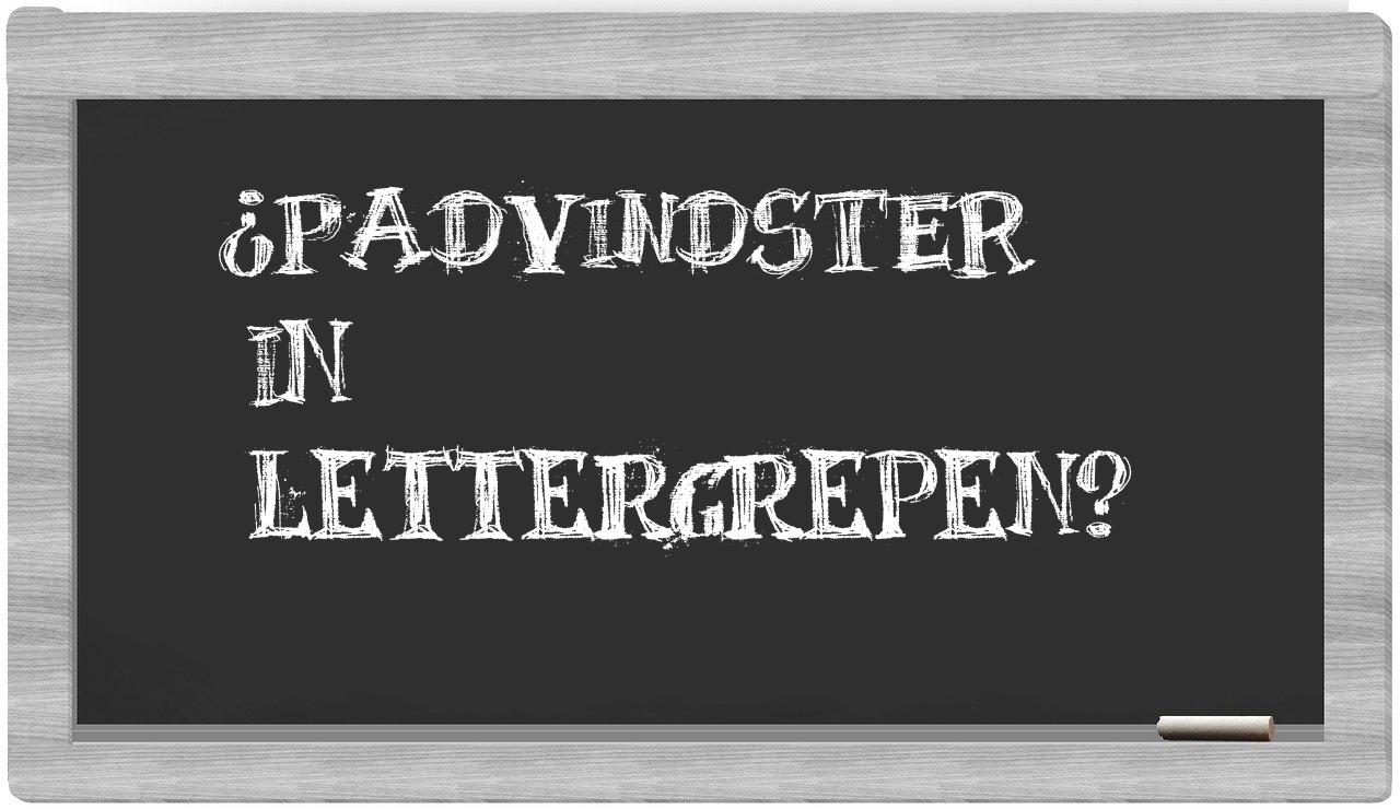 ¿padvindster en sílabas?