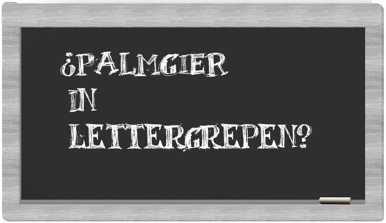 ¿palmgier en sílabas?