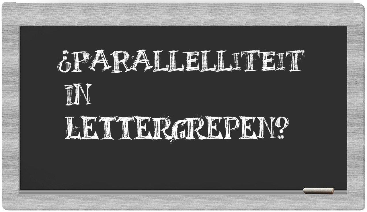 ¿parallelliteit en sílabas?
