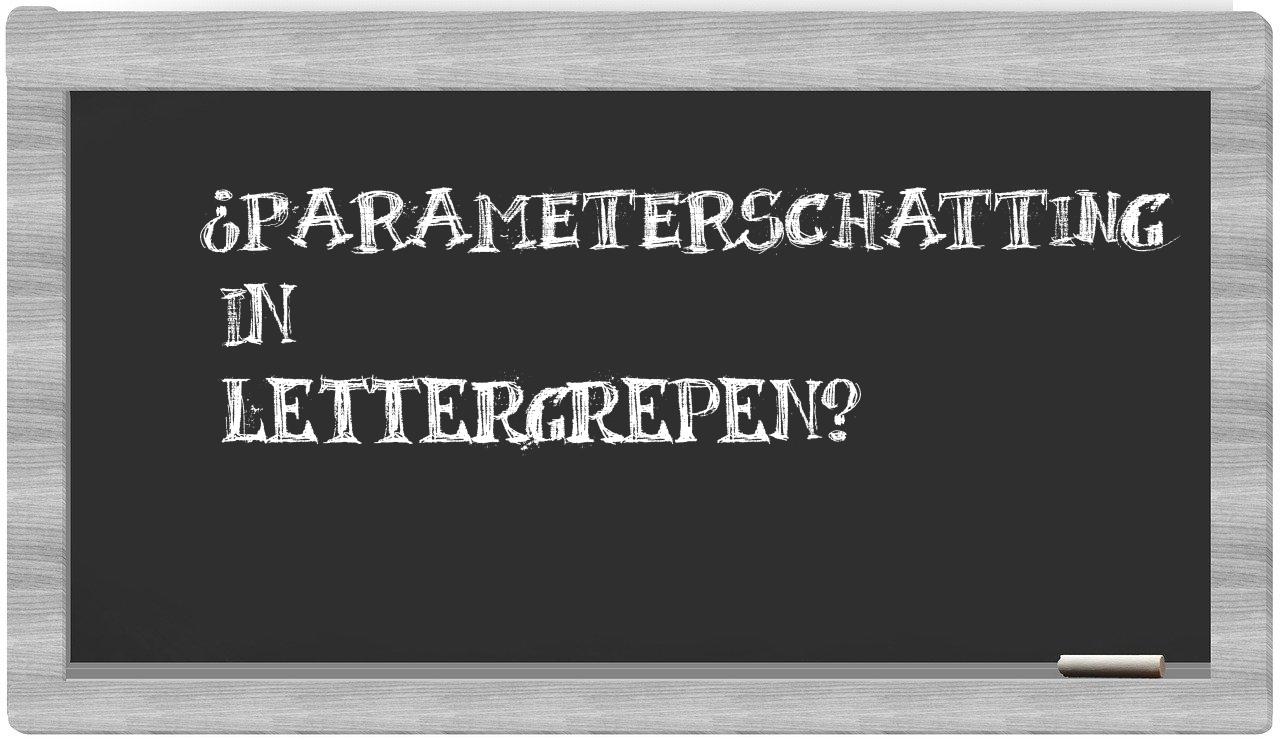 ¿parameterschatting en sílabas?