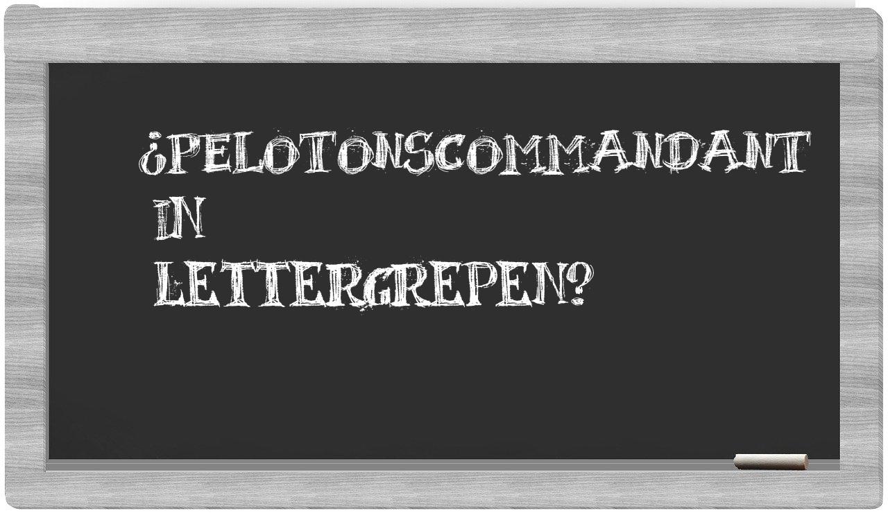 ¿pelotonscommandant en sílabas?