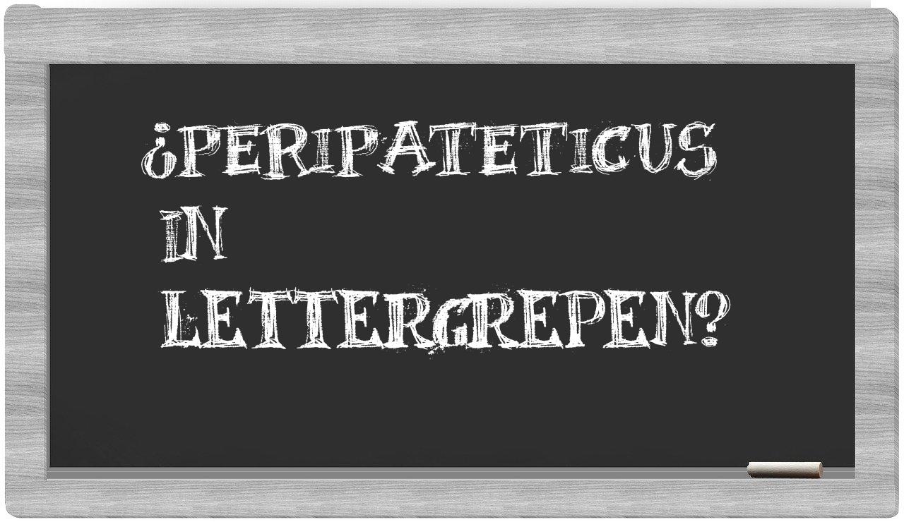 ¿peripateticus en sílabas?